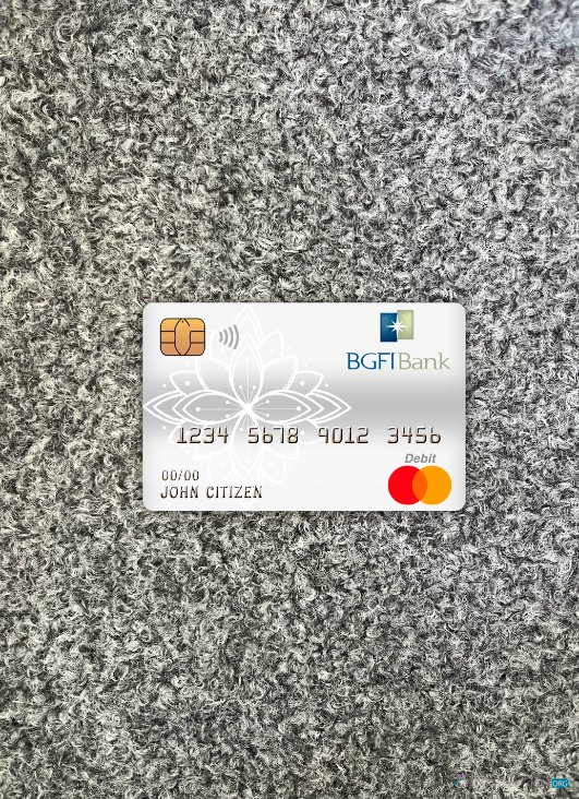 Download Cameroon BGFI bank master debit card photolook front Photoshop template